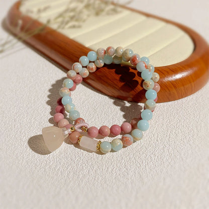 Shoushan Stone Double Circle Bracelet for Women