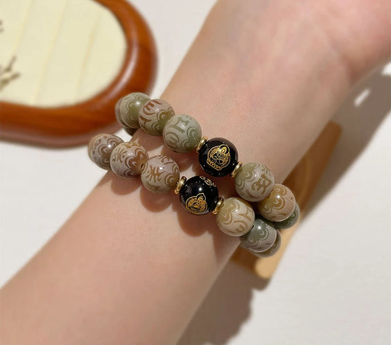 Bodhi Root Six-Word Mantra Zodiac Guardian Bracelet