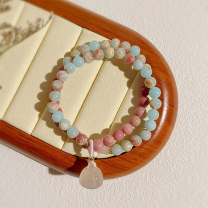 Shoushan Stone Double Circle Bracelet for Women