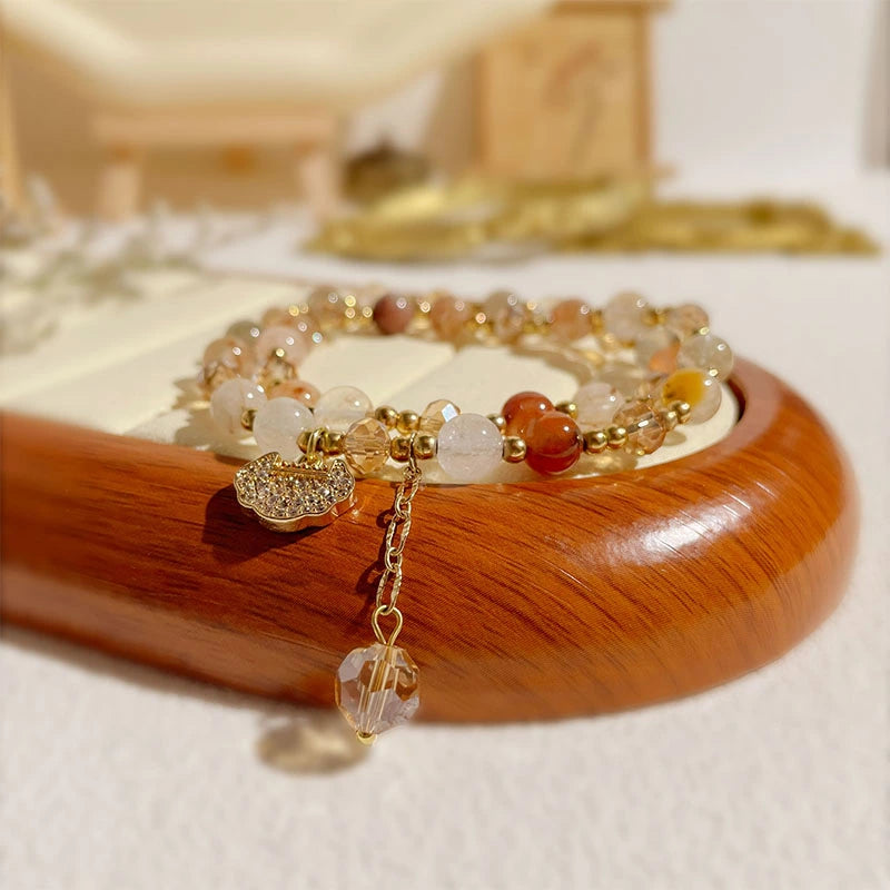 Crystal Fortune Lock Bracelet