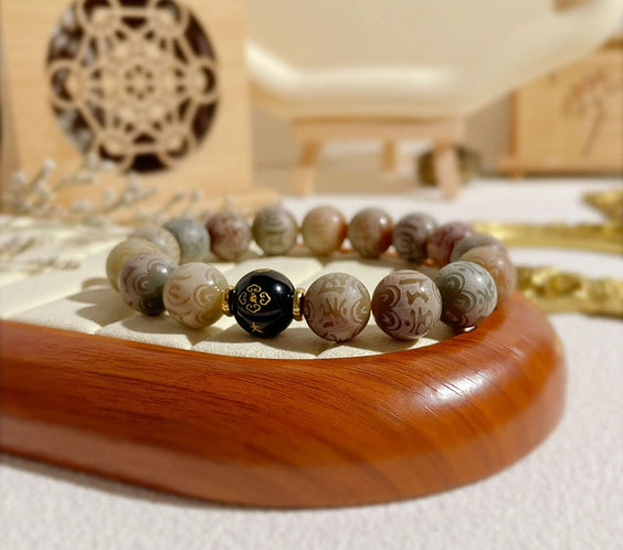 Bodhi Root Six-Word Mantra Zodiac Guardian Bracelet