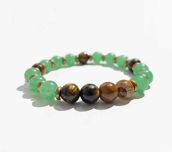Free Today:Tiger Eye & Green Aventurine Bracelet for Creative Insight and Energy Alignment