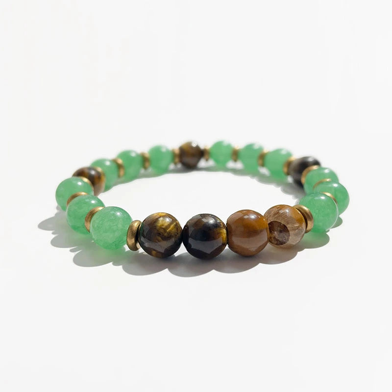 Free Today:Tiger Eye & Green Aventurine Bracelet for Creative Insight and Energy Alignment