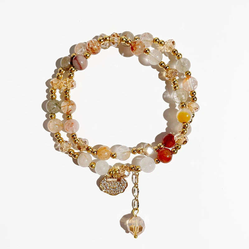 Crystal Fortune Lock Bracelet