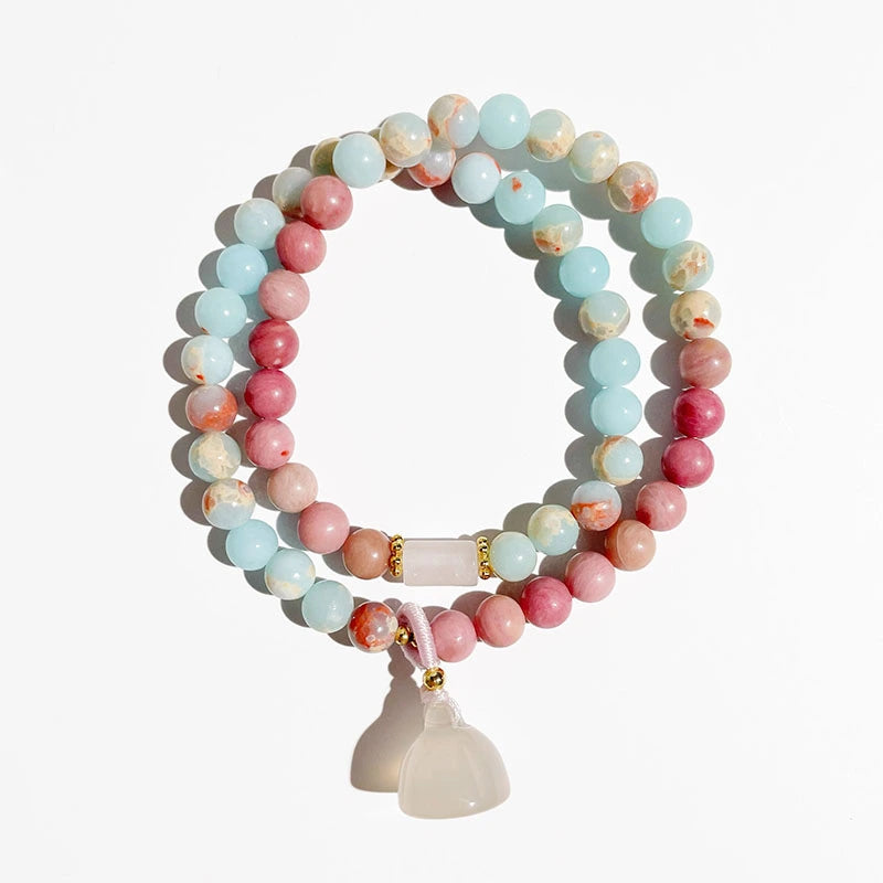 Shoushan Stone Double Circle Bracelet for Women