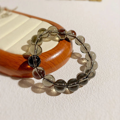 Natural Tea Quartz and Smoky Crystal Bracelet