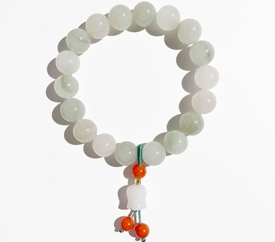 Natural Tianshan Jade Orchid Tassel Harmony Bracelet