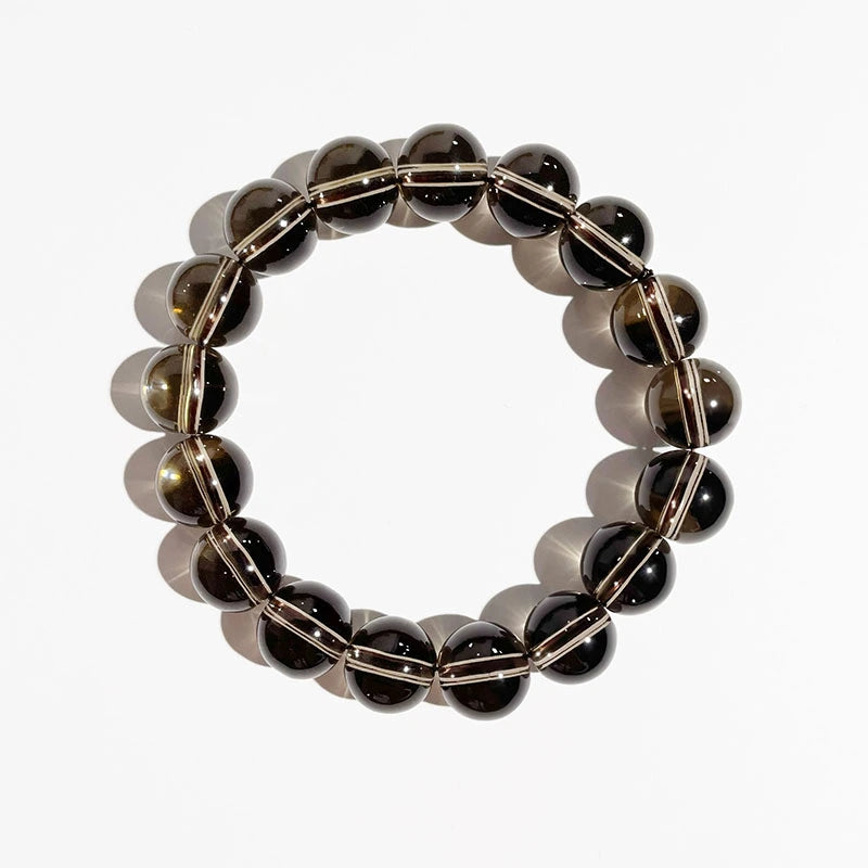Natural Tea Quartz and Smoky Crystal Bracelet
