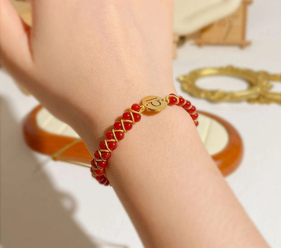 Zodiac Aura Protection Braided Stone Bracelet