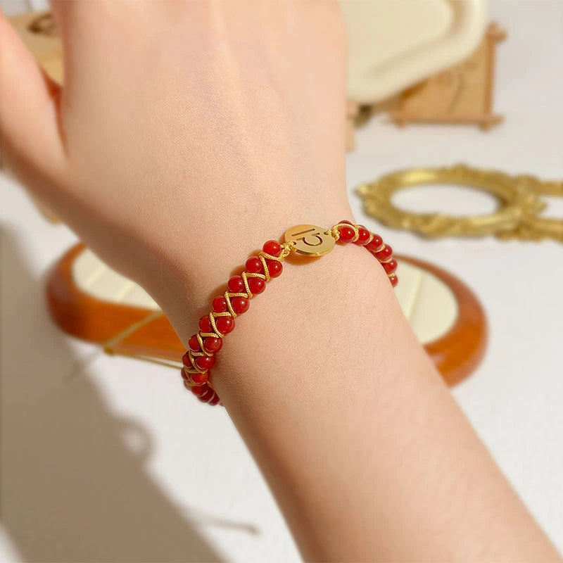 Zodiac Aura Protection Braided Stone Bracelet