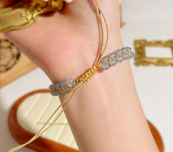 Zodiac Aura Protection Braided Stone Bracelet
