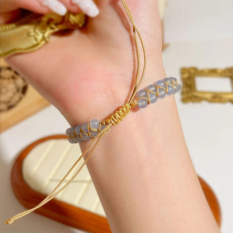 Zodiac Aura Protection Braided Stone Bracelet