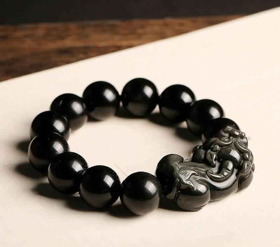 Rainbow Eye Obsidian Pixiu Bracelet