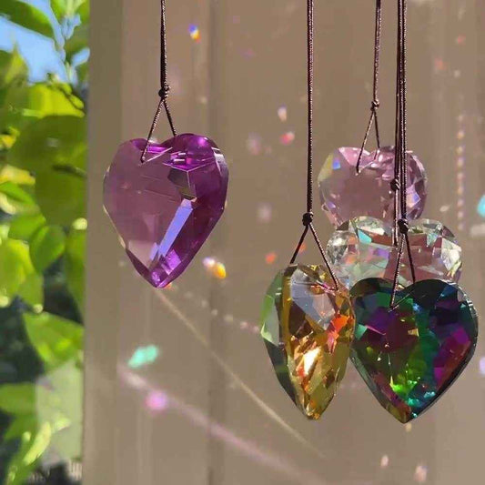 Handmade Crystal Heart Suncatcher