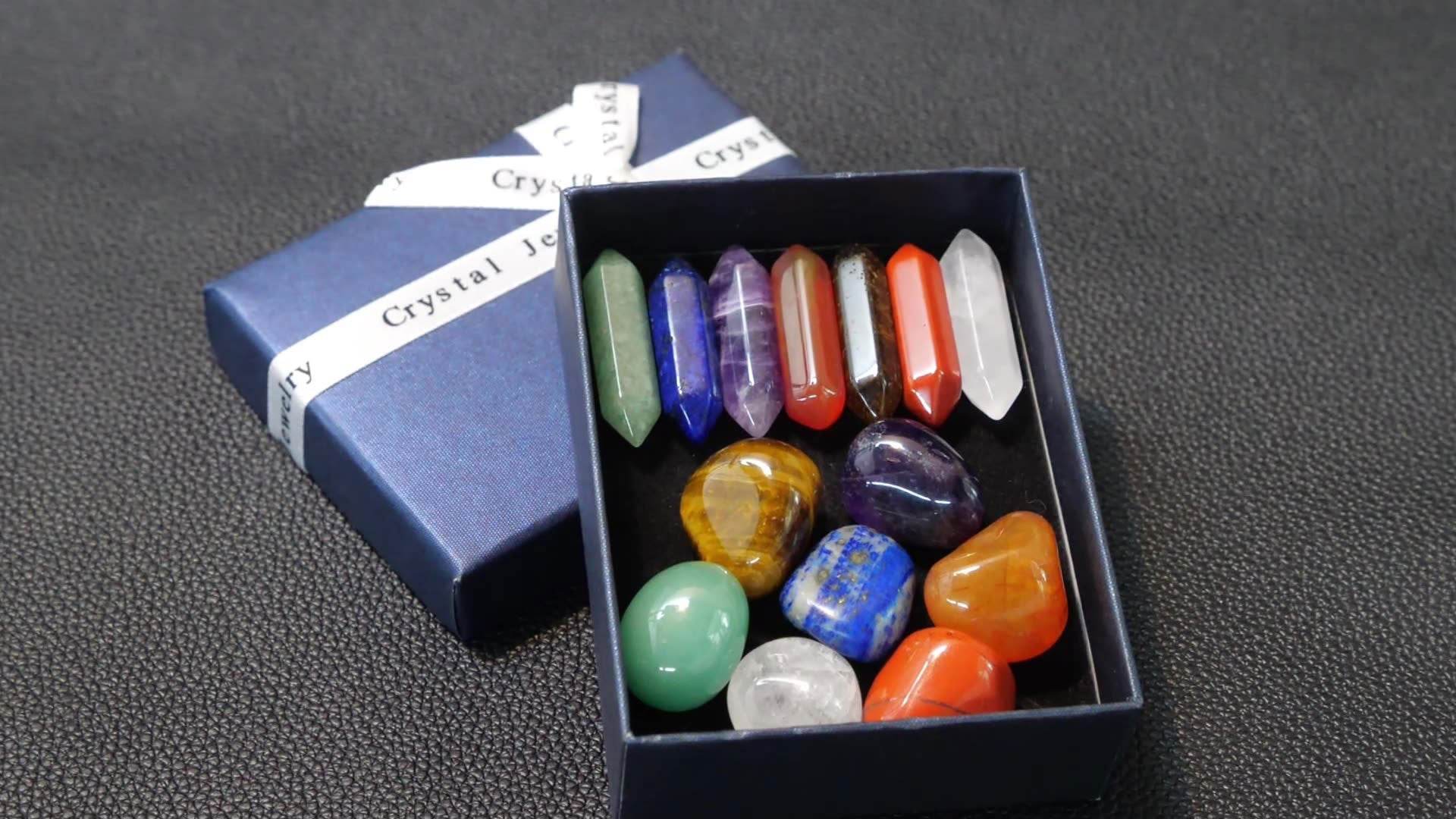 Rainbow Crystal Double-Point Hexagonal Set - MystiCrystals