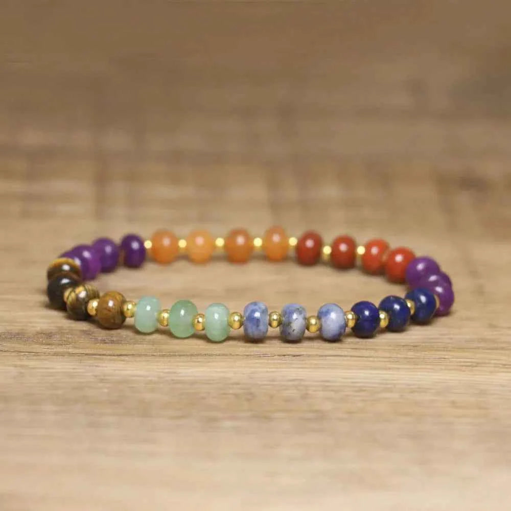 Natural Stone Beaded Stretch Bracelet