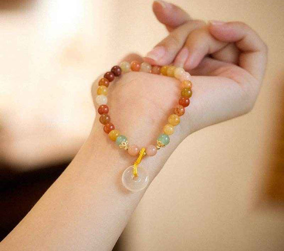 Free Today: Gobi Jade Peace Amulet Crystal Bracelet