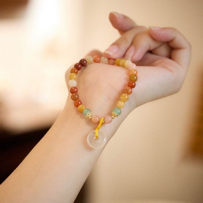 Gobi Jade Safety Buckle Bracelet - MystiCrystals