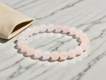 Handcrafted Pink Aventurine Bead Bracelet - MystiCrystals