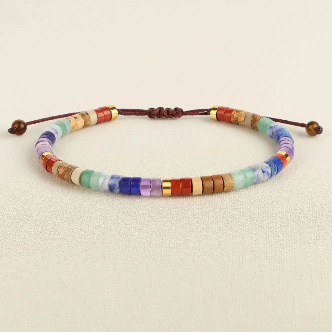 Adjustable Colorful Beaded Bracelet - MystiCrystals