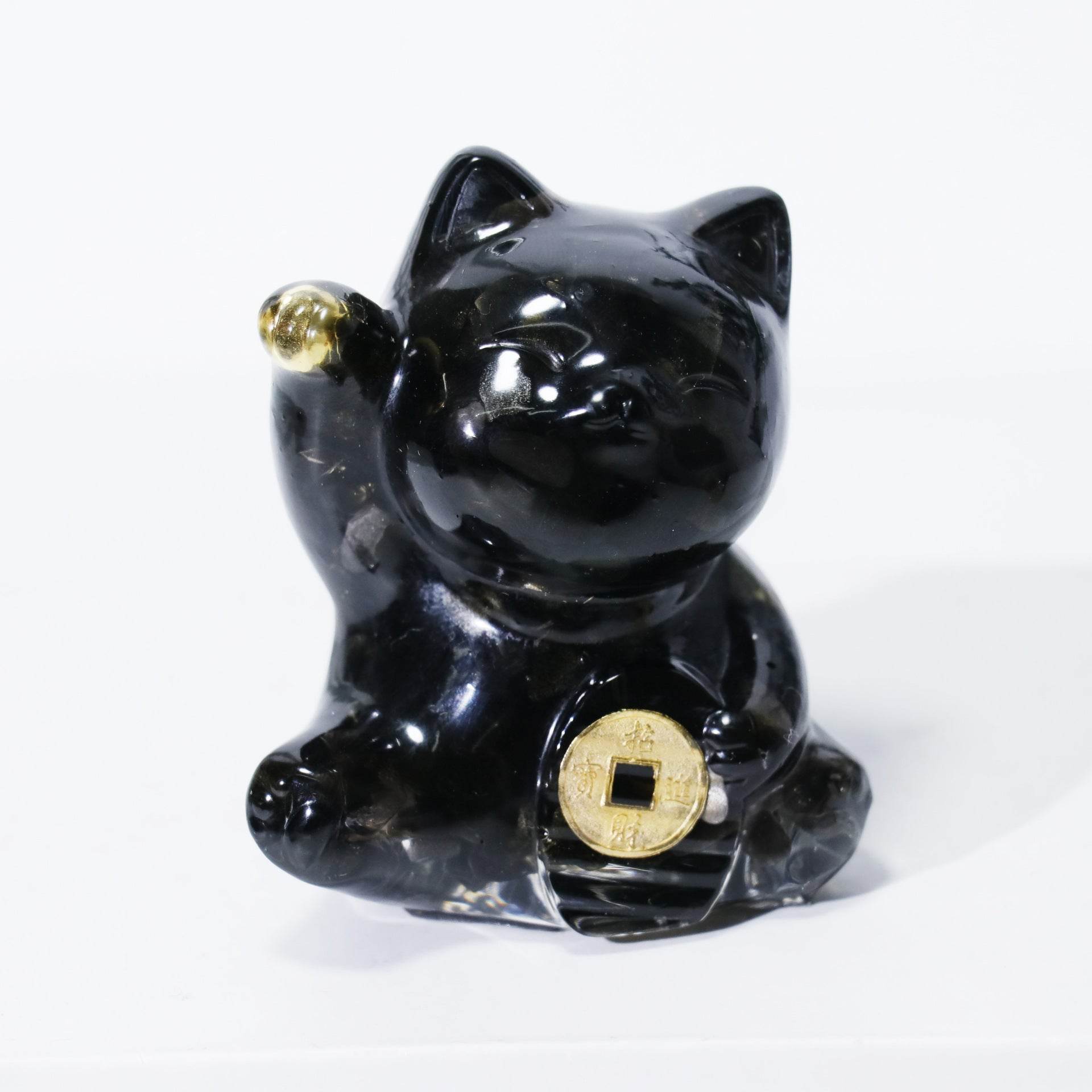 Handcrafted Lucky Cat Crystal Ornament - MystiCrystals