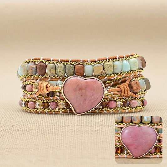 Imperial Stone Multi-Layer Leather Bracelet - MystiCrystals