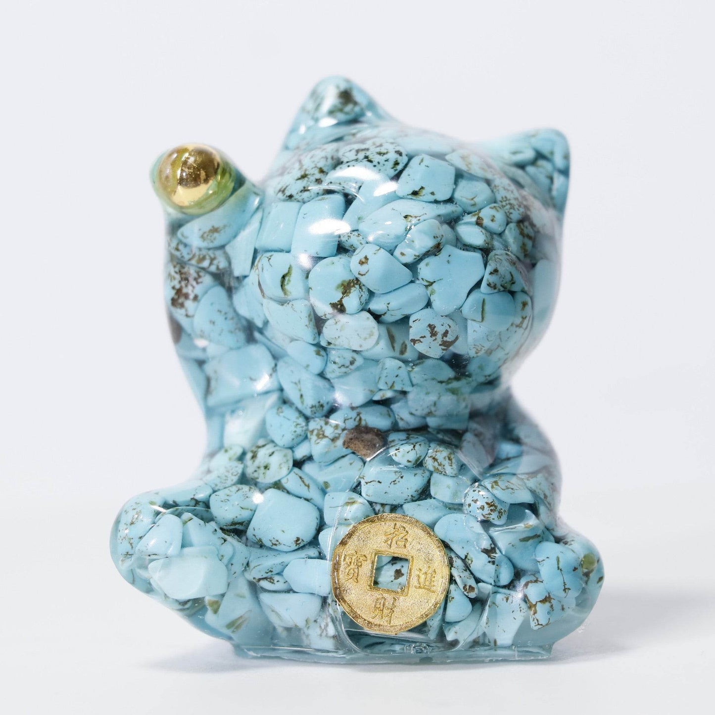 Handcrafted Lucky Cat Crystal Ornament - MystiCrystals