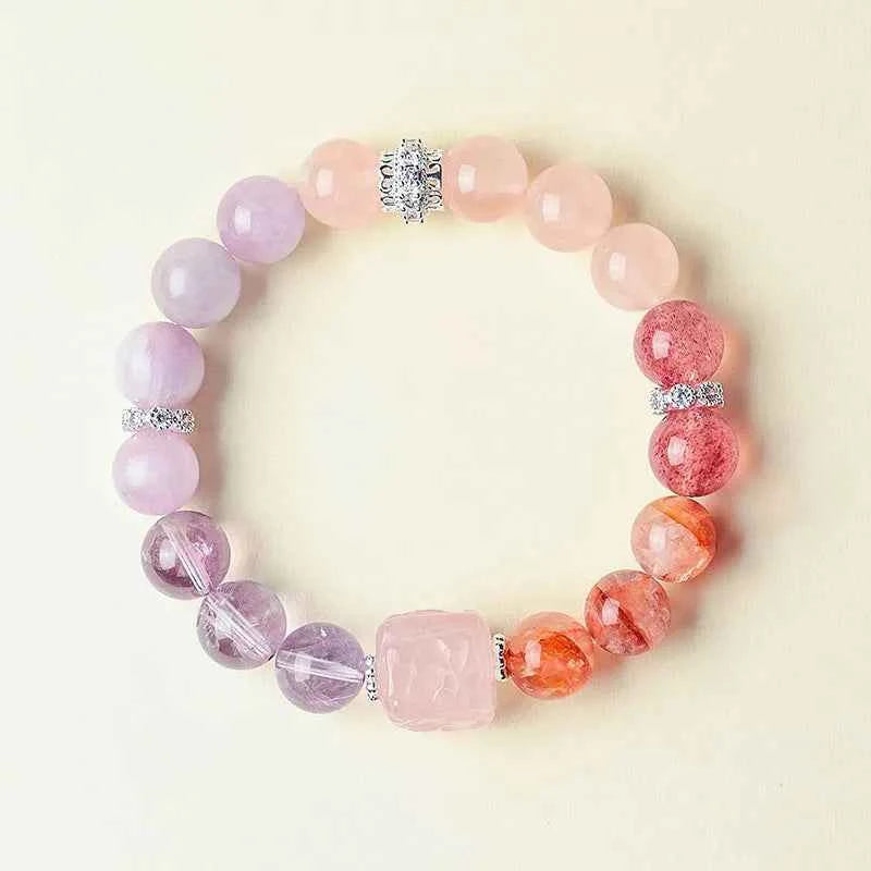 Multi-Gem Nine-Tailed Fox Bracelet for Focus, Harmony & Vitality