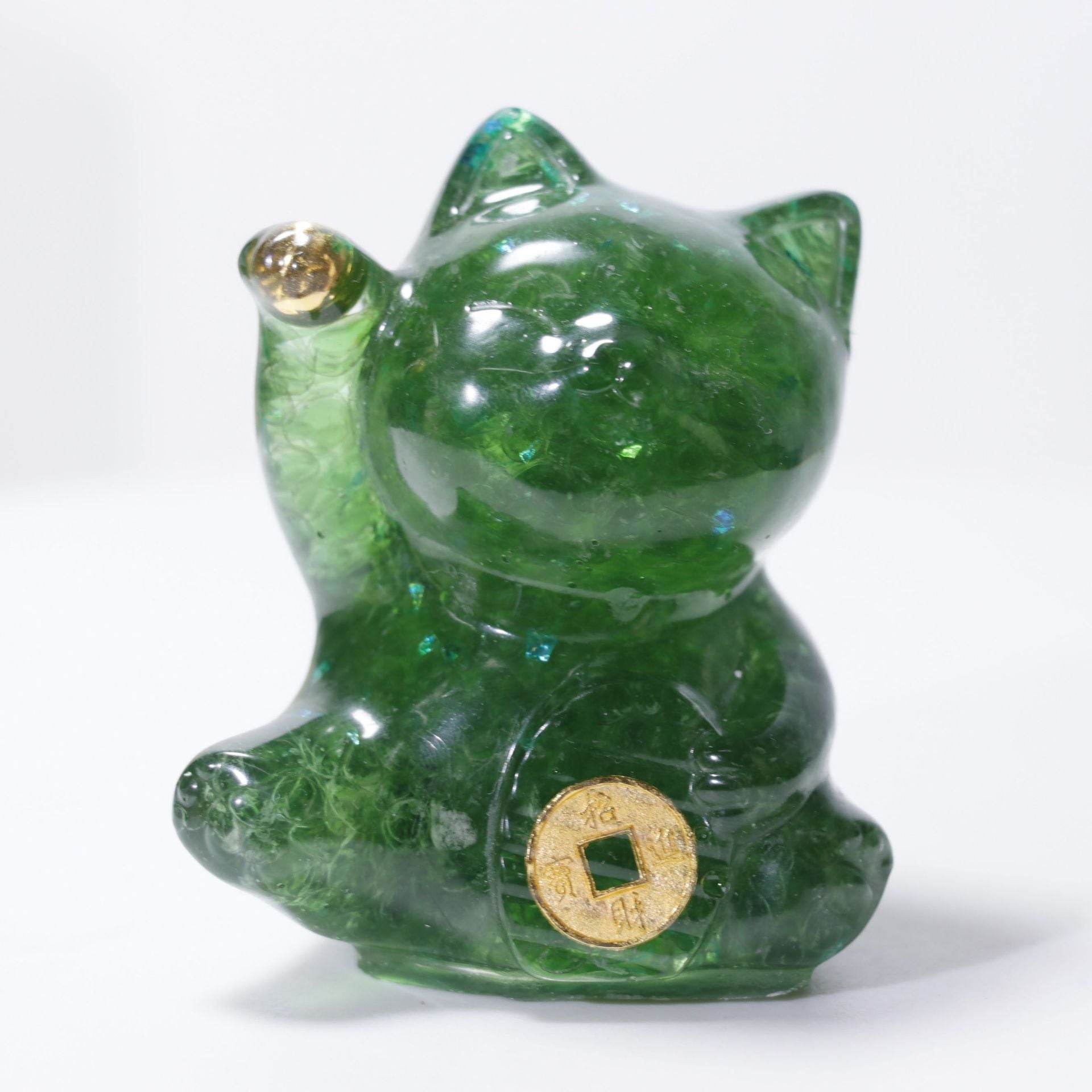 Handcrafted Lucky Cat Crystal Ornament - MystiCrystals