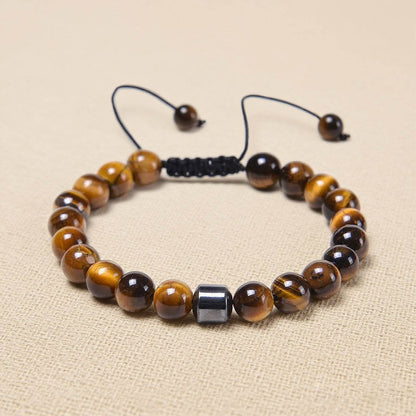 Braided Tiger Eye Stone Bracelet - MystiCrystals