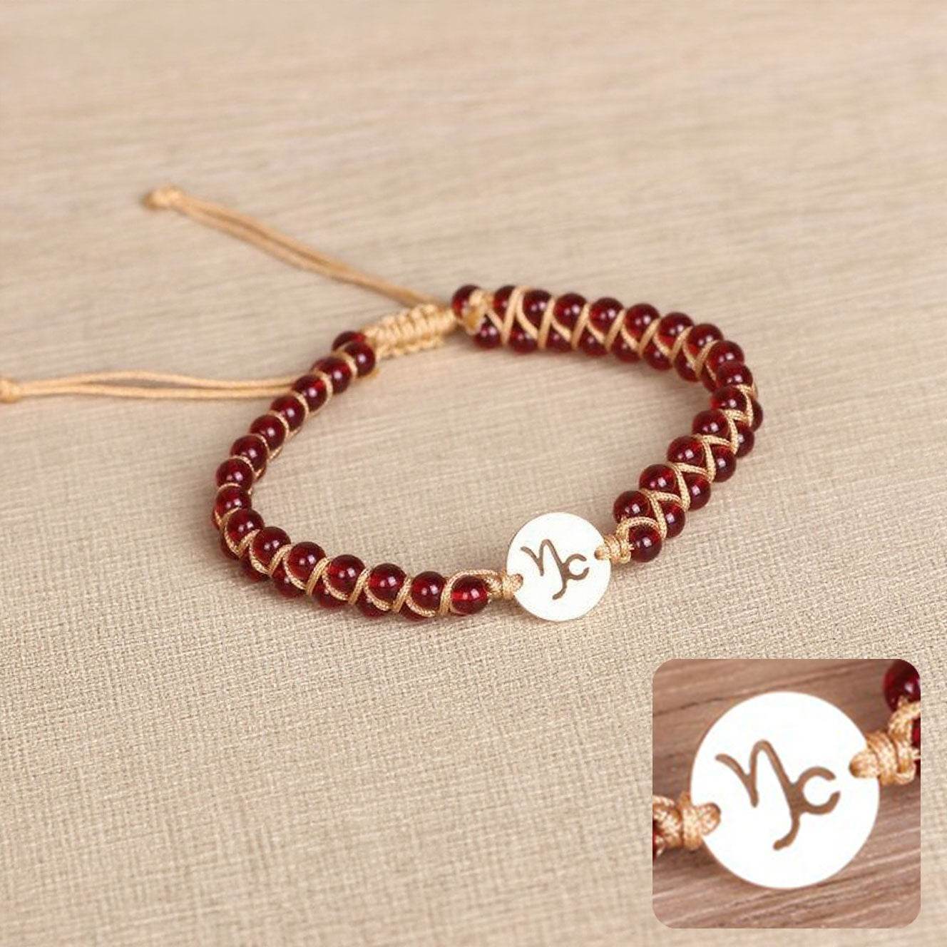 Braided Zodiac Stone Bracelet - MystiCrystals