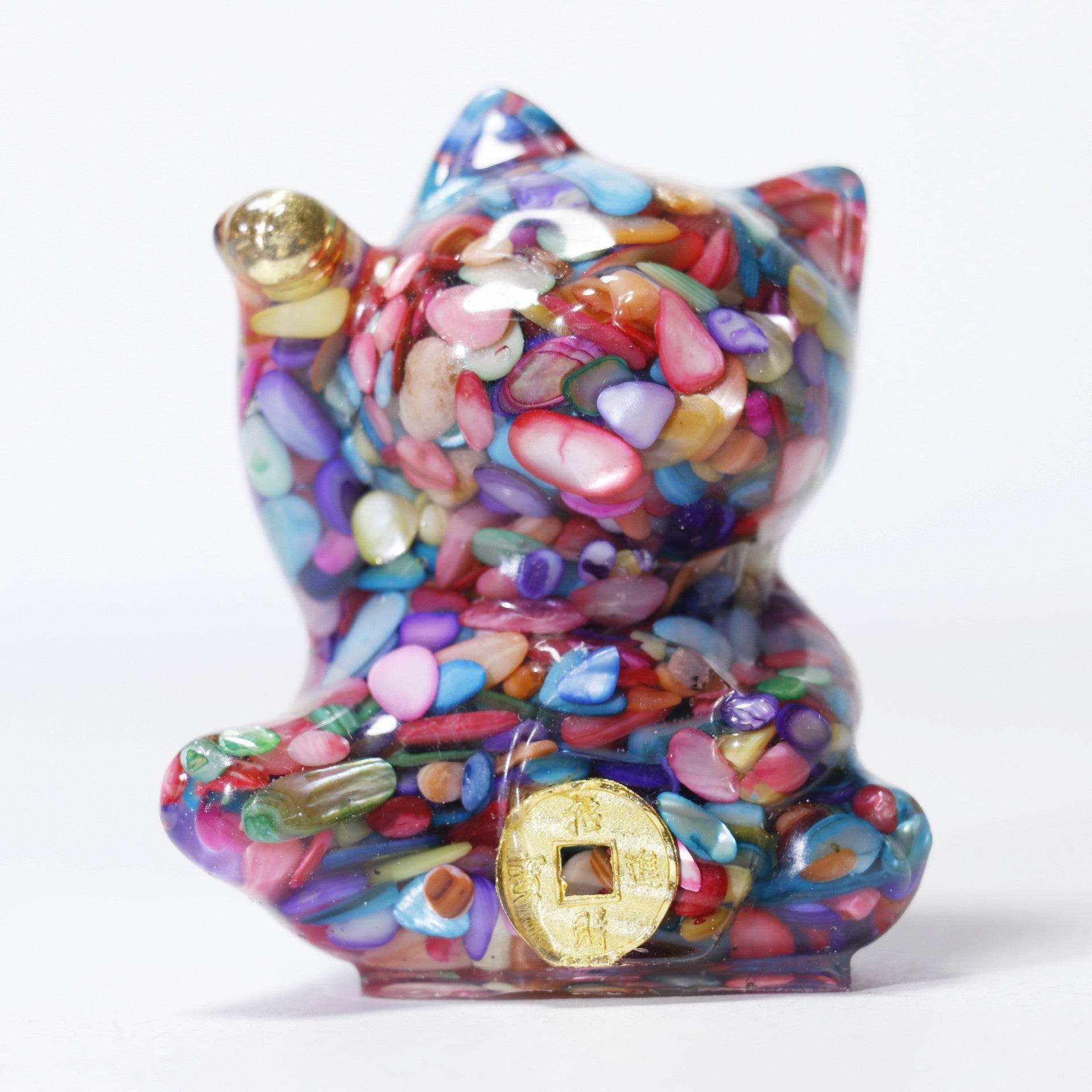 Handcrafted Lucky Cat Crystal Ornament - MystiCrystals