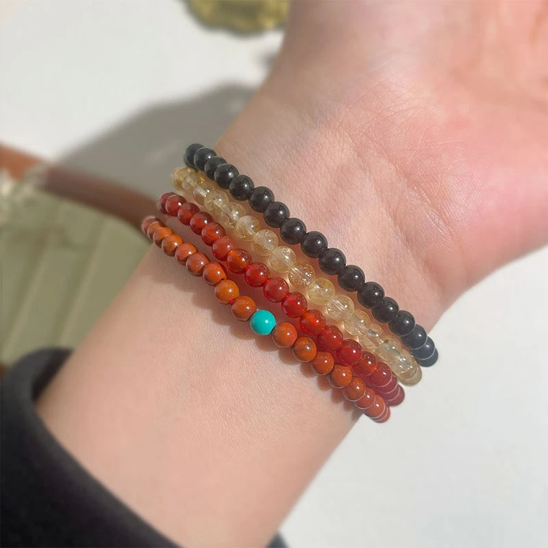 Emotional Balance & Healing Crystal Bracelet Stack