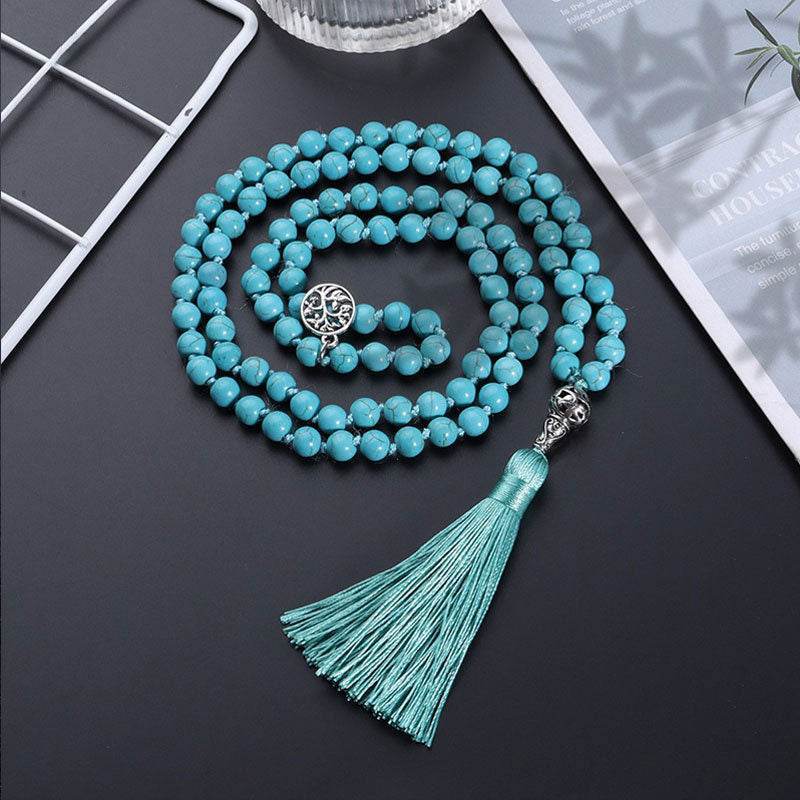 Handmade Tree of Life Lapis Necklace - MystiCrystals