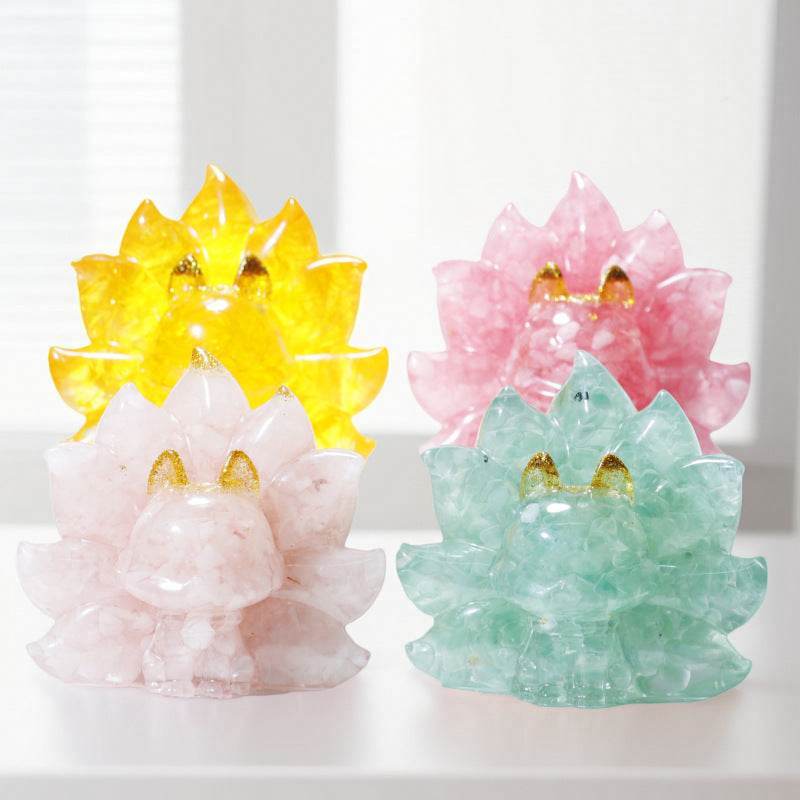 Natural Crystal Fox Ornament - MystiCrystals
