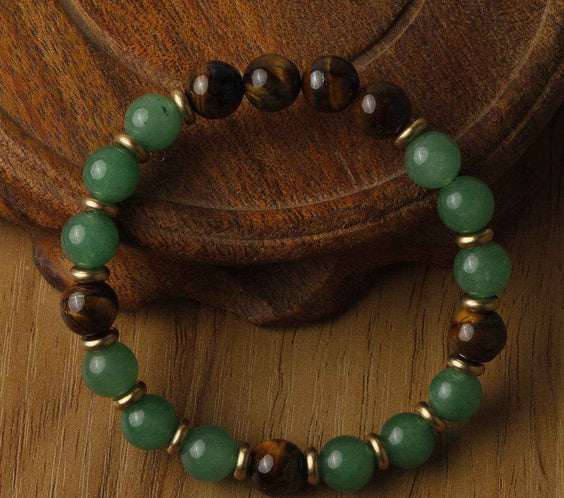 Free Today:Tiger Eye & Green Aventurine Bracelet for Creative Insight and Energy Alignment
