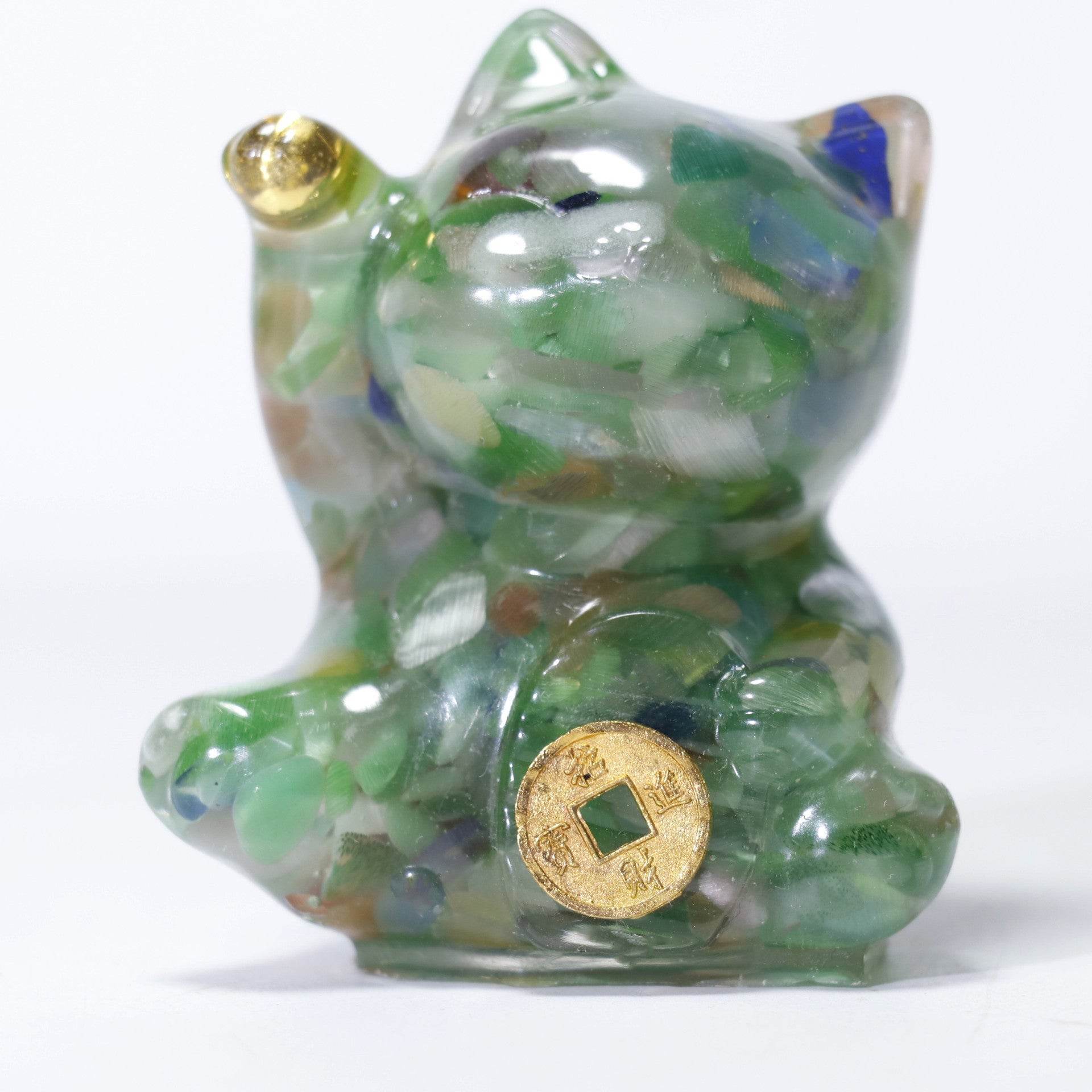 Handcrafted Lucky Cat Crystal Ornament - MystiCrystals