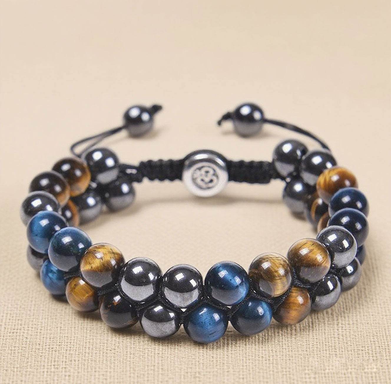 Blue Tiger Eye Hematite Bracelet - MystiCrystals