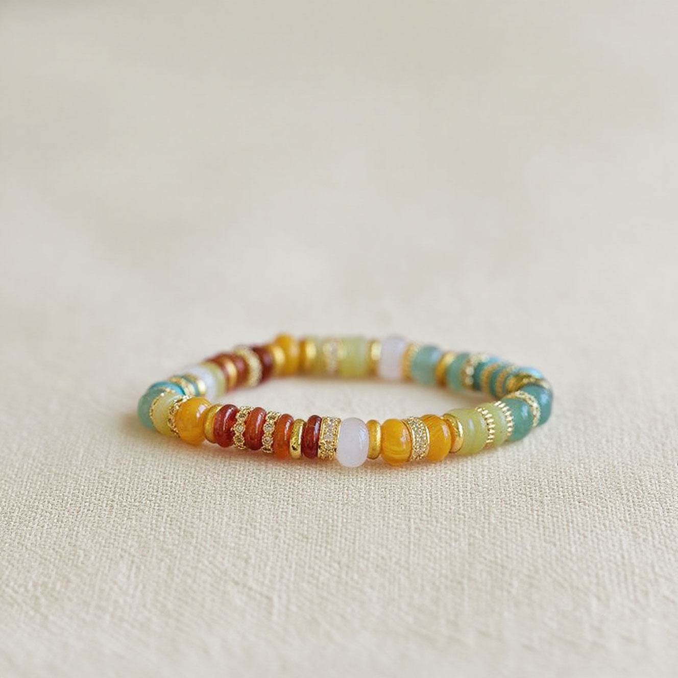 Rainbow Dopamine Natural Stone Bracelet - MystiCrystals
