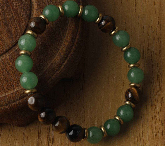 Free Today:Tiger Eye & Green Aventurine Bracelet for Creative Insight and Energy Alignment