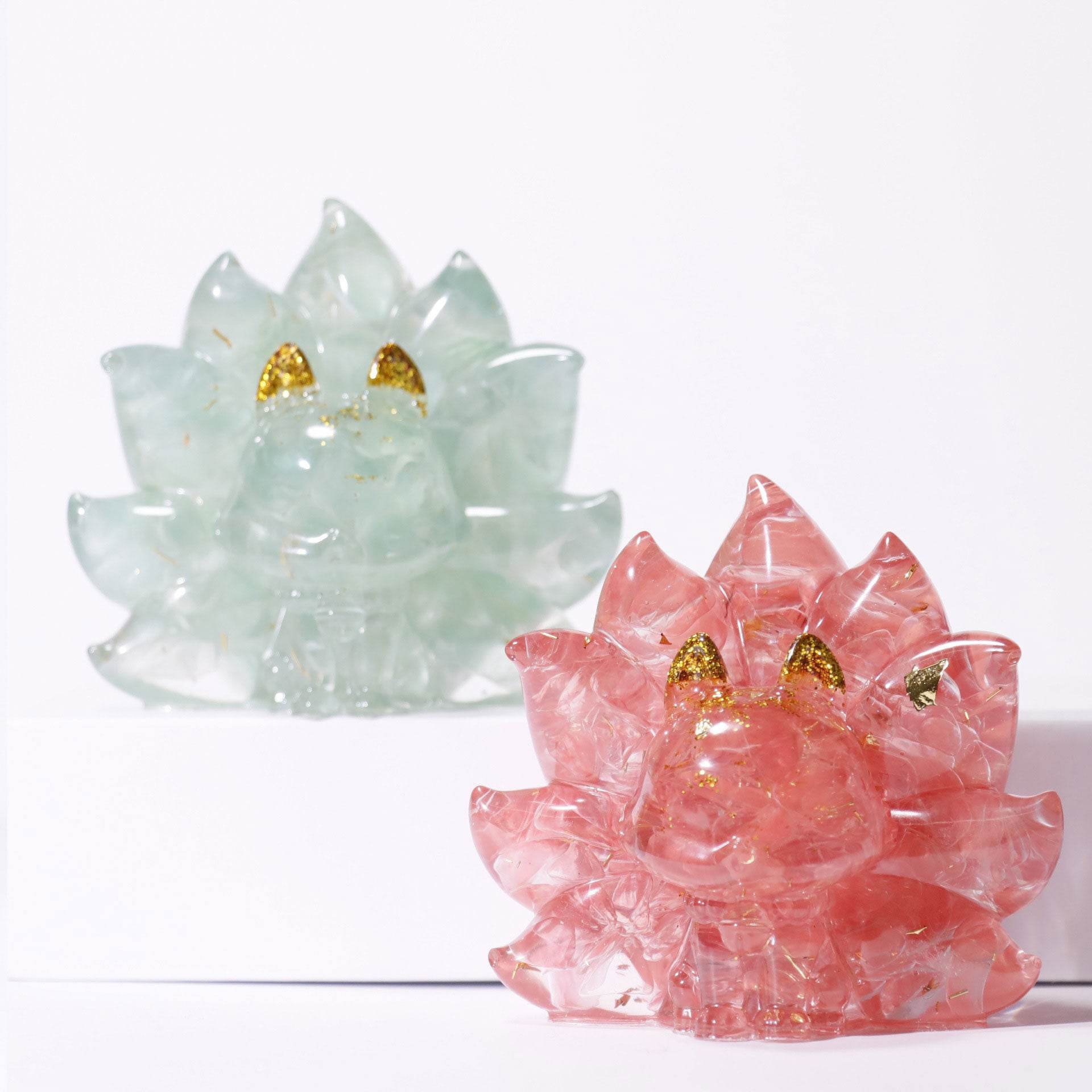 Natural Crystal Fox Ornament - MystiCrystals