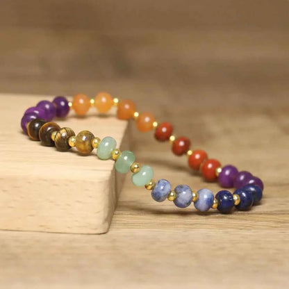 Natural Stone Beaded Stretch Bracelet