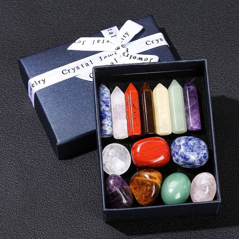 Rainbow Crystal Double-Point Hexagonal Set - MystiCrystals