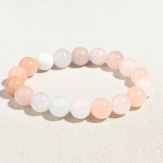 Handcrafted Pink Aventurine Bead Bracelet - MystiCrystals