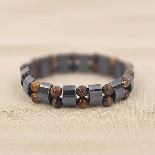 Black Agate Tiger Eye Bracelet - MystiCrystals