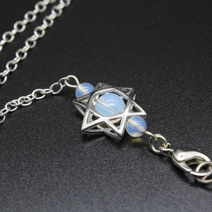 Natural Stone Double-Point Pendulum Ornament - MystiCrystals