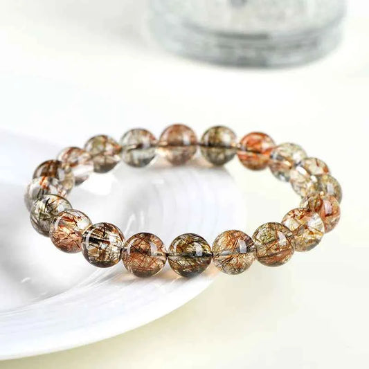 Black Super Seven Single-Strand Bracelet