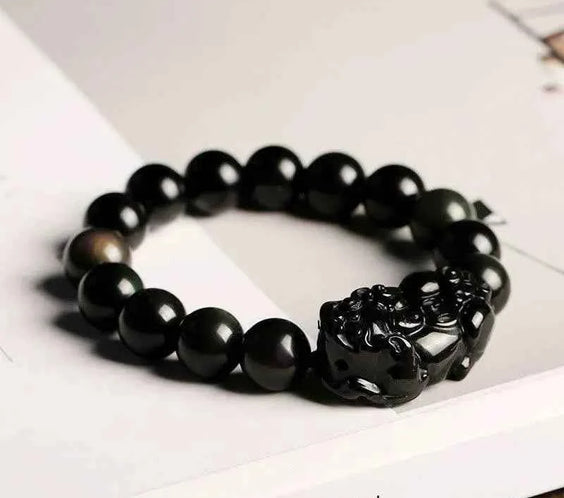 Rainbow Eye Obsidian Pixiu Bracelet