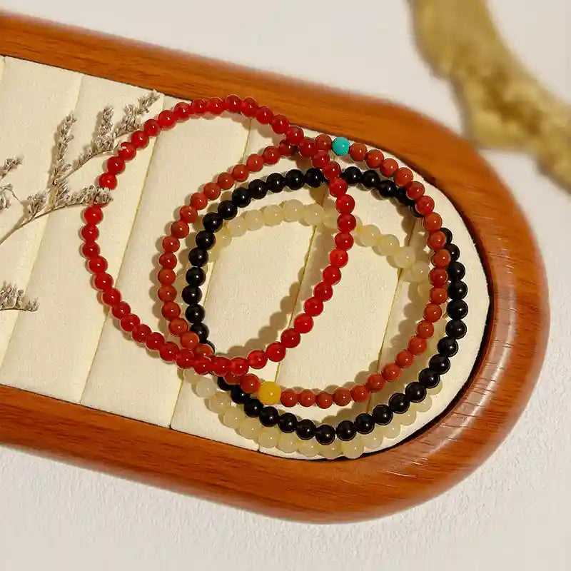 Emotional Balance & Healing Crystal Bracelet Stack