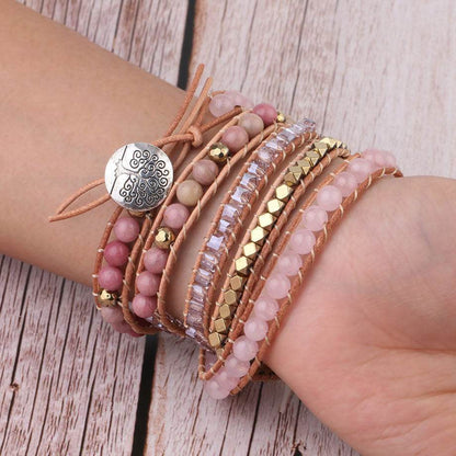 Handmade Rose Quartz Bracelet - MystiCrystals